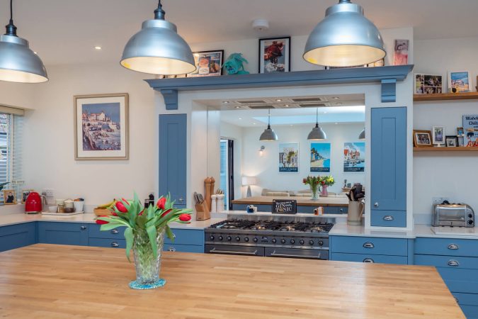 Rosewood in Sheringham's blue statement kitchen