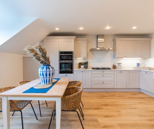 The Strand, Sheringham apartment kitchen